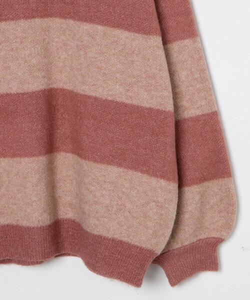 WEGO（ウィゴー）の「WEGO/ボーダーフラッフィービッグニット（ニット/セーター・レディース・ネイビー/ブラック系その他5/ピンク・FREE）」の20枚目の写真
