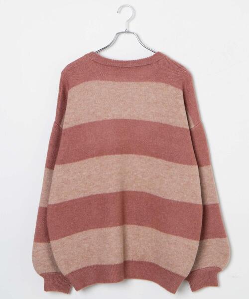 WEGO（ウィゴー）の「WEGO/ボーダーフラッフィービッグニット（ニット/セーター・レディース・ネイビー/ブラック系その他5/ピンク・FREE）」の18枚目の写真