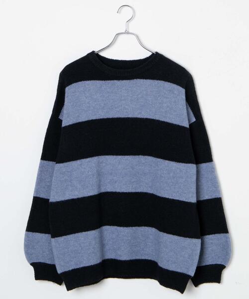 WEGO（ウィゴー）の「WEGO/ボーダーフラッフィービッグニット（ニット/セーター・レディース・ネイビー/ブラック系その他5/ピンク・FREE）」の16枚目の写真