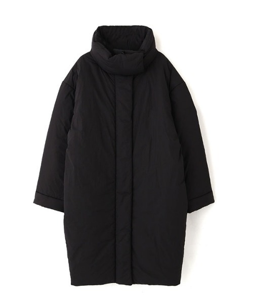 ETRE TOKYO（エトレトウキョウ）の「スタンドネックパディングコート（ダウンジャケット/コート・レディース・ブラック/オフホワイト・M/S）」の14枚目の写真