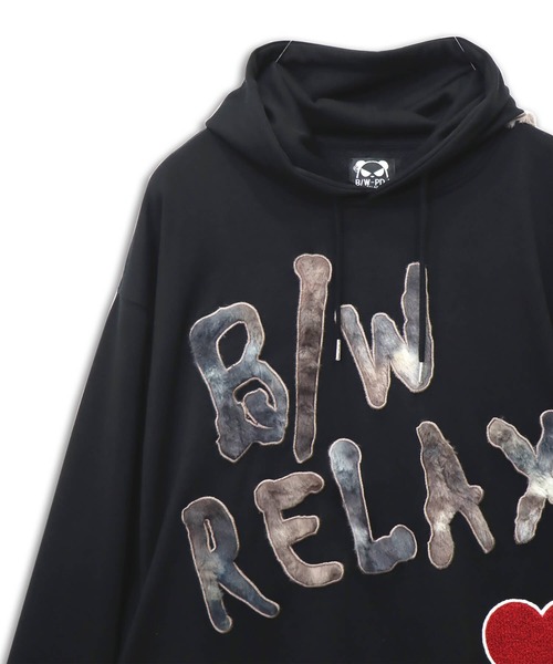 PANDIESTA（パンディエスタ）の「B/W-PDJ RELAX  / ファーアップリケルーズパーカー(M2)（パーカー・メンズ・ホワイト/ブラック・L/M/XL）」の8枚目の写真