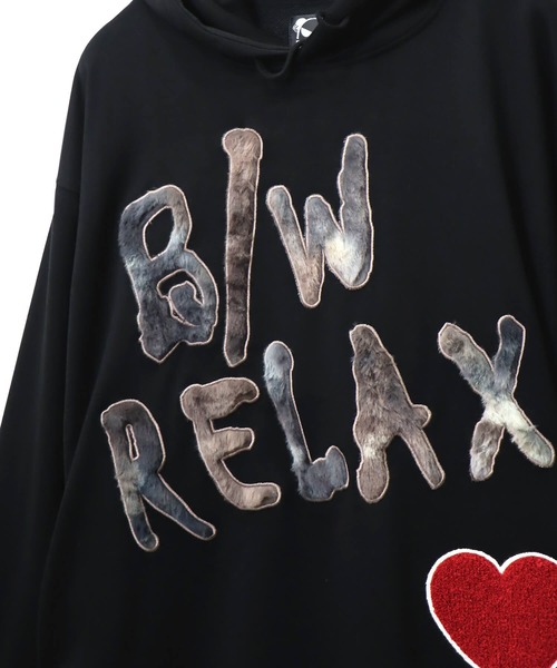 PANDIESTA（パンディエスタ）の「B/W-PDJ RELAX  / ファーアップリケルーズパーカー(M2)（パーカー・メンズ・ホワイト/ブラック・L/M/XL）」の9枚目の写真
