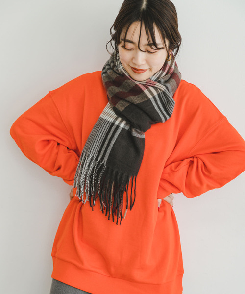 ITEMS URBANRESEARCH（アイテムズ アーバンリサーチ）の「チェックストール（マフラー・レディース・グリーン/パープル/レッド/ネイビー/ブルー・-）」の8枚目の写真