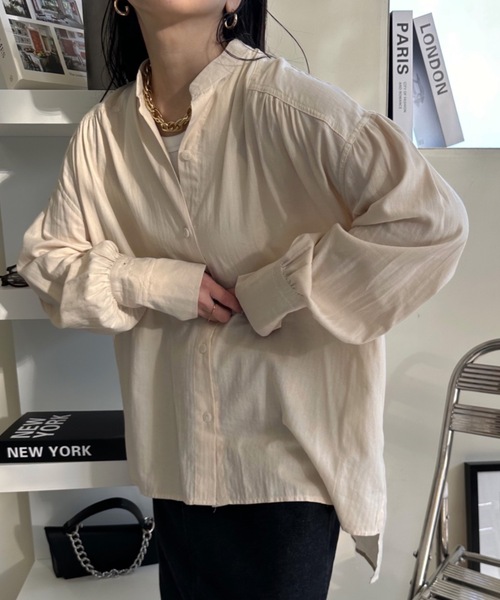 セール】ボリュームスリーブシャツブラウス（シャツ/ブラウス  