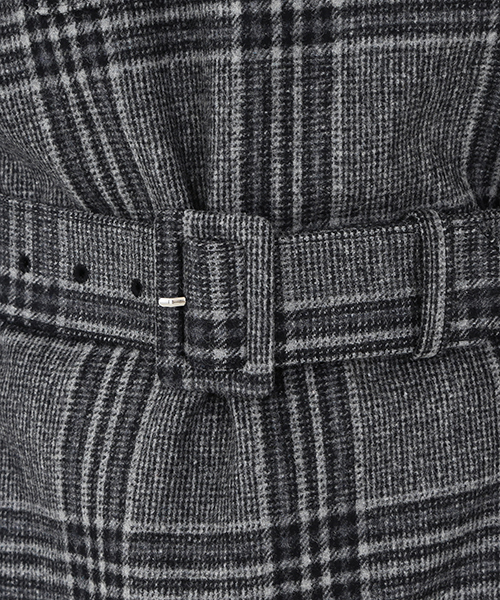 CAROLINA GLASER（カロリナ グレイサー）の「CAROLINA GLASER / チェックベルト ワンピース（ワンピース・レディース・グレー・ONE SIZE）」の7枚目の写真