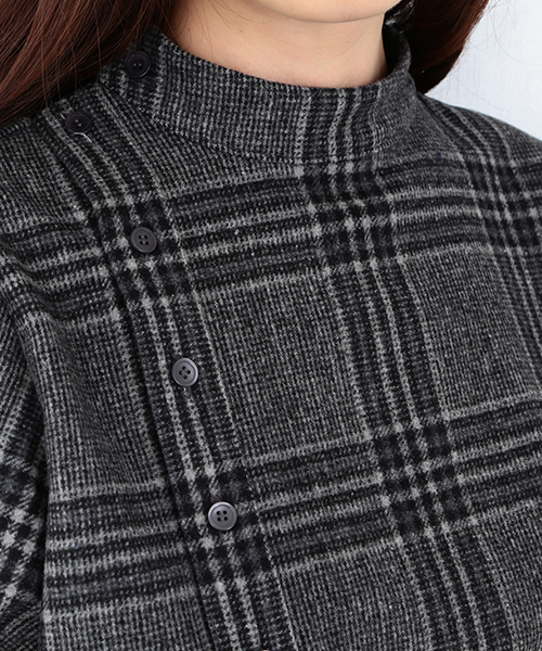 CAROLINA GLASER（カロリナ グレイサー）の「CAROLINA GLASER / チェックベルト ワンピース（ワンピース・レディース・グレー・ONE SIZE）」の9枚目の写真