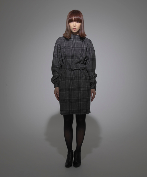 CAROLINA GLASER（カロリナ グレイサー）の「CAROLINA GLASER / チェックベルト ワンピース（ワンピース・レディース・グレー・ONE SIZE）」の11枚目の写真