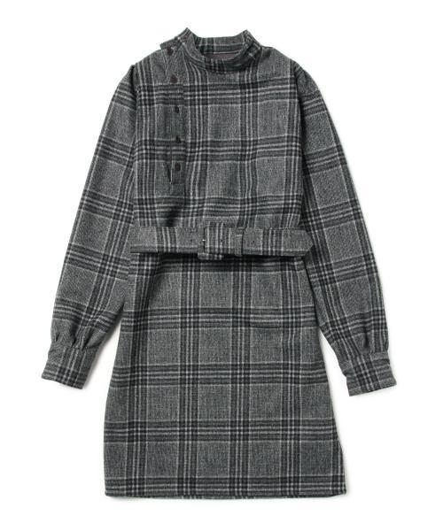 CAROLINA GLASER（カロリナ グレイサー）の「CAROLINA GLASER / チェックベルト ワンピース（ワンピース・レディース・グレー・ONE SIZE）」の15枚目の写真
