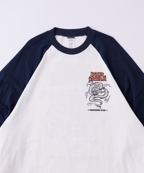 Sourcream（サワークリーム）の「【Sourcream麻雀倶楽部】ドラゴンラグランロンT（Tシャツ/カットソー・メンズ・ネイビー/ブラック・FREE）」の13枚目の写真