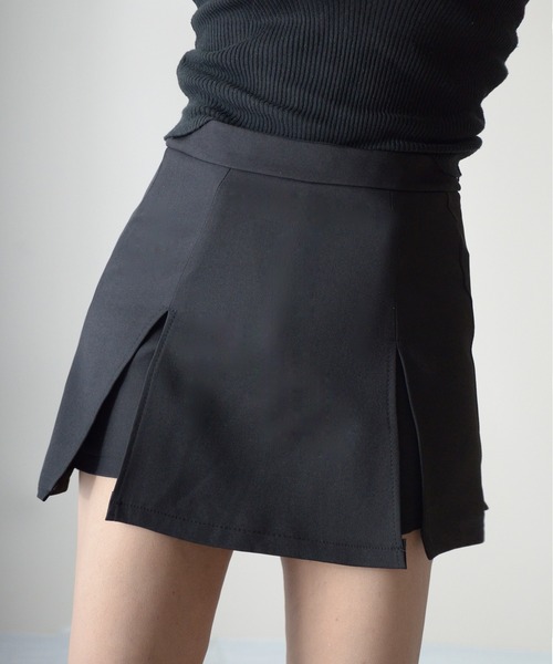 ibeul_（イベール）の「ダブルスリットミニスカートパンツ（その他パンツ・レディース・ベージュ/ブラック・M/XL/S/L）」の6枚目の写真