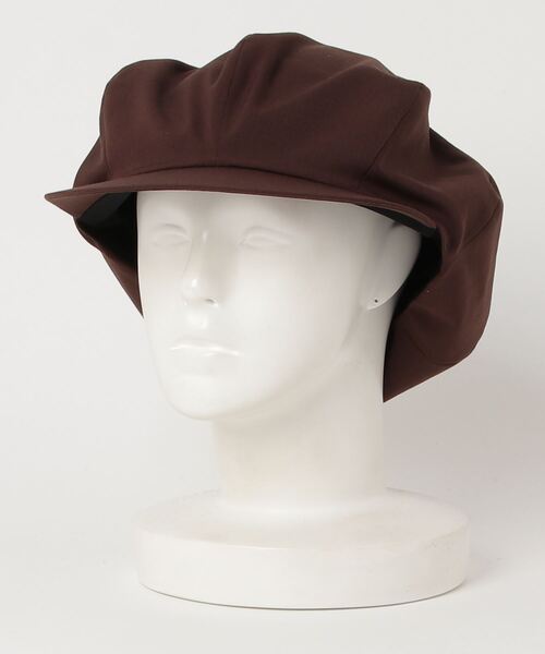 KIJIMA TAKAYUKI（キジマ　タカユキ）の「KIJIMA TAKAYUKI / キジマ タカユキ：別注 CASQUETTE -wool-：23201-RA[RIP]（キャスケット・メンズ・ブラック/ブラウン・2/3）」の2枚目の写真