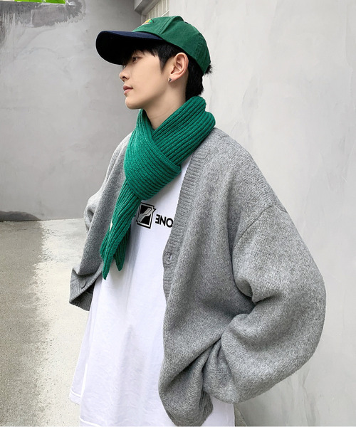 neos(ネオス)の「【neos -addictive design-】ルーズシルエット モヘア ライク 無地&チェック ニット カーディガン(カーディガン/ボレロ・メンズ・ブルー/ネイビー/グレー/ベージュ系/ベージュ/ブラック・X-LARGE/LARGE/MEDIUM)」の14枚目の写真