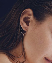 【les bon bon】double hoop pierce BOB54