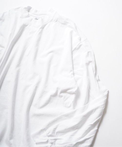 LOS ANGELES APPAREL（ロサンゼルスアパレル）の「【Los Angeles Apparel /ロサンゼルス アパレル】 Long Sleeve Grmnt Dye CrewNeck 6.5oz　1807GD　ヘビーウェイト ロンT   MADE IN USA（Tシャツ/カットソー・メンズ・ブラック/ホワイト/ライトグレー/ブラック系その他/ライトグリーン/グレー・MEDIUM/X-LARGE/LARGE/SMALL/XX-LARGE）」の11枚目の写真