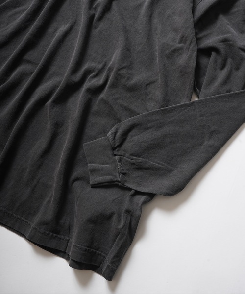 LOS ANGELES APPAREL（ロサンゼルスアパレル）の「【Los Angeles Apparel /ロサンゼルス アパレル】 Long Sleeve Grmnt Dye CrewNeck 6.5oz　1807GD　ヘビーウェイト ロンT   MADE IN USA（Tシャツ/カットソー・メンズ・ブラック/ホワイト/ライトグレー/ブラック系その他/ライトグリーン/グレー・MEDIUM/X-LARGE/LARGE/SMALL/XX-LARGE）」の21枚目の写真