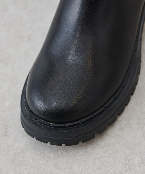 BEARDSLEY(ビアズリー)の「《23~24.5cm》リブブーツ(ブーツ・レディース・ブラウン/ブラック・23/23.5/24/24.5)」の5枚目の写真