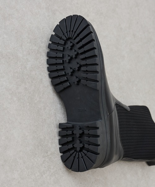 BEARDSLEY(ビアズリー)の「《23~24.5cm》リブブーツ(ブーツ・レディース・ブラウン/ブラック・23/23.5/24/24.5)」の8枚目の写真