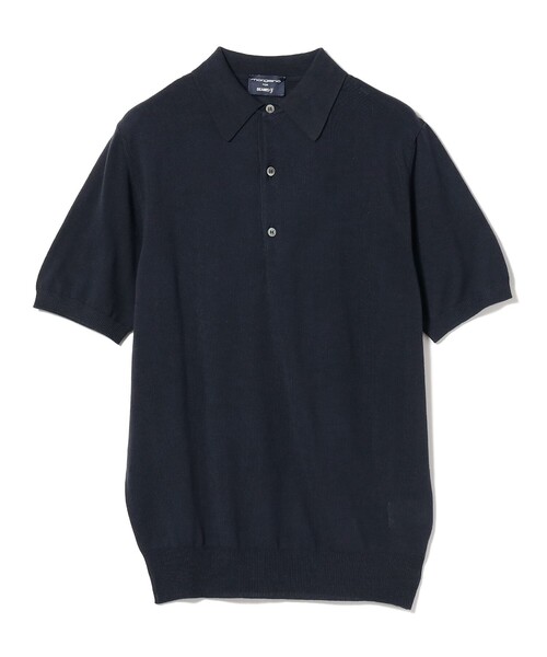 BEAMS F(ビームスエフ)の「MORGANO × BEAMS F / 別注 コットン ショートスリーブ ニット ポロシャツ(ポロシャツ・メンズ・ダークブラウン/ブラック/ネイビー・46/50/52/48)」の3枚目の写真