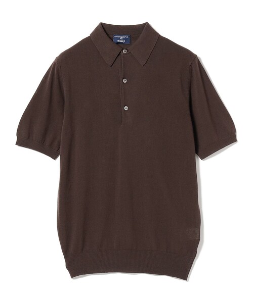 BEAMS F(ビームスエフ)の「MORGANO × BEAMS F / 別注 コットン ショートスリーブ ニット ポロシャツ(ポロシャツ・メンズ・ダークブラウン/ブラック/ネイビー・46/50/52/48)」の7枚目の写真