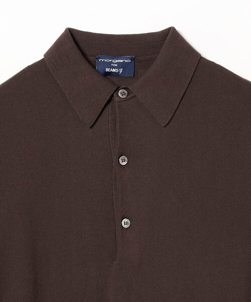 MORGANO × BEAMS F / 別注 コットン ショートスリーブ ニット ポロシャツ