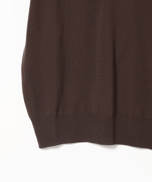BEAMS F(ビームスエフ)の「MORGANO × BEAMS F / 別注 コットン ショートスリーブ ニット ポロシャツ(ポロシャツ・メンズ・ダークブラウン/ブラック/ネイビー・46/50/52/48)」の10枚目の写真