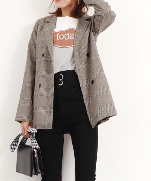 未使用級 EESETT&Co. タグ付 定価4.2万 グレンチェック ジャケット 未使用級 EESETT&Co. タグ付 定価4.2万 グレンチェック ジャケット 未