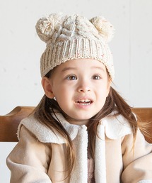 14+ | ポンポンくまニット帽(ニットキャップ/ビーニー)