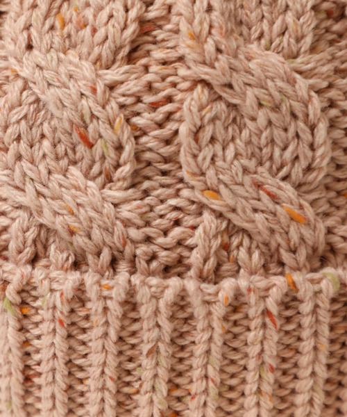 14+（イチヨンプラス）の「ポンポンくまニット帽（ニットキャップ/ビーニー・キッズ・ピンク/ブラック/パープル/アイボリー・KIDS FREE）」の12枚目の写真