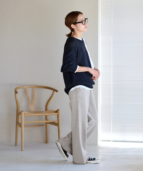 FRAMeWORK（フレームワーク）の「SWEATパンツ（スウェットパンツ・レディース・アイボリー/グレー/ライトグリーン・36/38）」の5枚目の写真