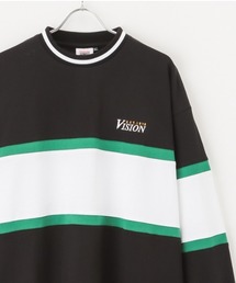 VISION STREET WEAR リブライン切替ロングスリーブTシャツ