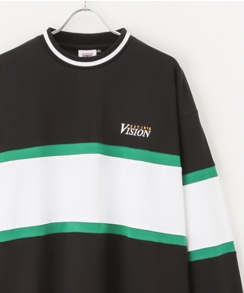 VISION STREET WEAR(ヴィジョンストリートウェア)の「VISION STREET WEAR リブライン切替ロングスリーブTシャツ(Tシャツ/カットソー・メンズ・グリーン/グレー/ブラック・L/M/XL)」の3枚目の写真