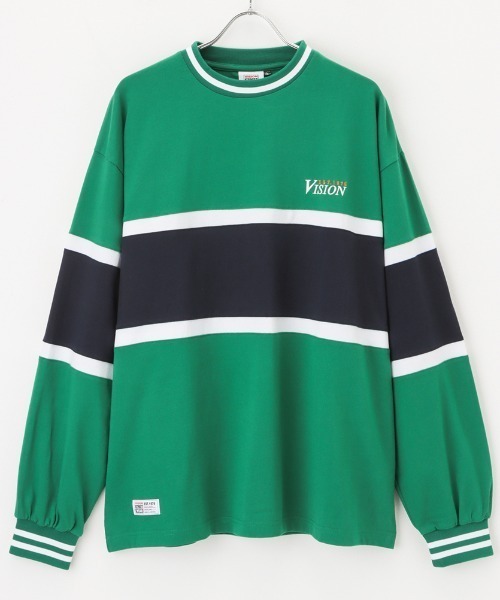 VISION STREET WEAR(ヴィジョンストリートウェア)の「VISION STREET WEAR リブライン切替ロングスリーブTシャツ(Tシャツ/カットソー・メンズ・グリーン/グレー/ブラック・L/M/XL)」の10枚目の写真