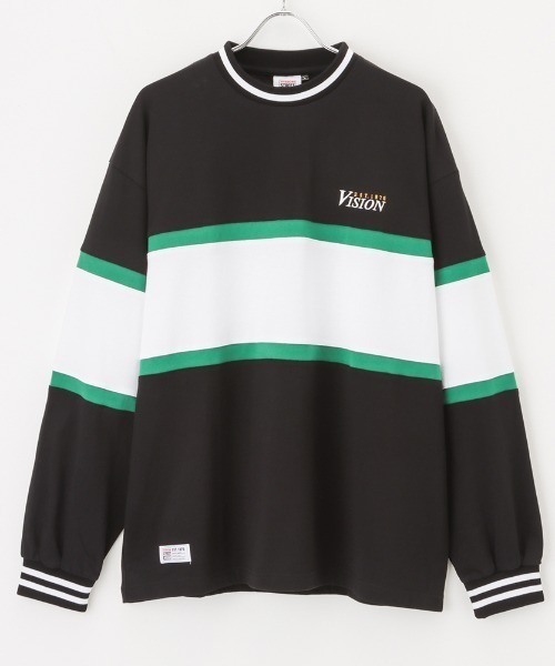 VISION STREET WEAR(ヴィジョンストリートウェア)の「VISION STREET WEAR リブライン切替ロングスリーブTシャツ(Tシャツ/カットソー・メンズ・グリーン/グレー/ブラック・L/M/XL)」の7枚目の写真