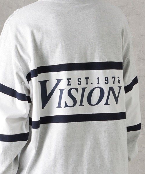 VISION STREET WEAR(ヴィジョンストリートウェア)の「VISION STREET WEAR リブライン切替ロングスリーブTシャツ(Tシャツ/カットソー・メンズ・グリーン/グレー/ブラック・L/M/XL)」の6枚目の写真