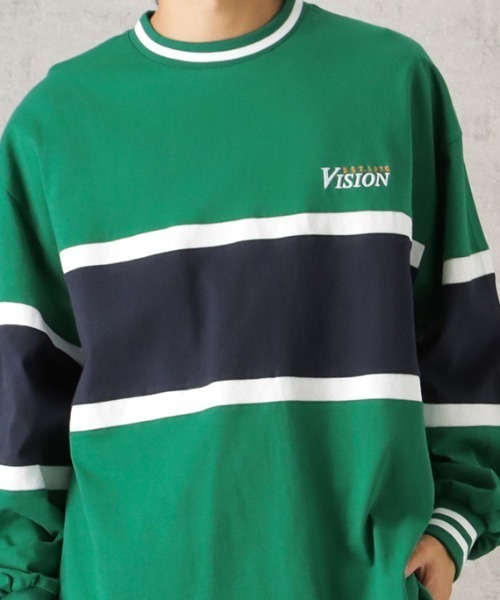 VISION STREET WEAR(ヴィジョンストリートウェア)の「VISION STREET WEAR リブライン切替ロングスリーブTシャツ(Tシャツ/カットソー・メンズ・グリーン/グレー/ブラック・L/M/XL)」の11枚目の写真