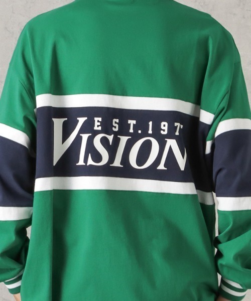 VISION STREET WEAR(ヴィジョンストリートウェア)の「VISION STREET WEAR リブライン切替ロングスリーブTシャツ(Tシャツ/カットソー・メンズ・グリーン/グレー/ブラック・L/M/XL)」の12枚目の写真