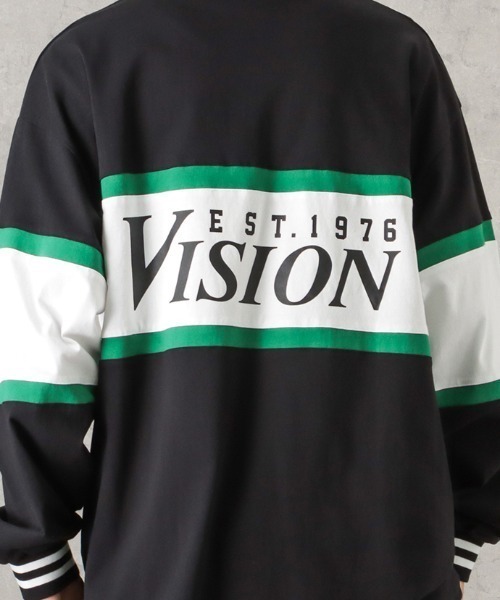 VISION STREET WEAR(ヴィジョンストリートウェア)の「VISION STREET WEAR リブライン切替ロングスリーブTシャツ(Tシャツ/カットソー・メンズ・グリーン/グレー/ブラック・L/M/XL)」の9枚目の写真