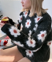 AS KNOW AS plus（アズノゥアズプラス）の「◎モヘアタッチ総花柄