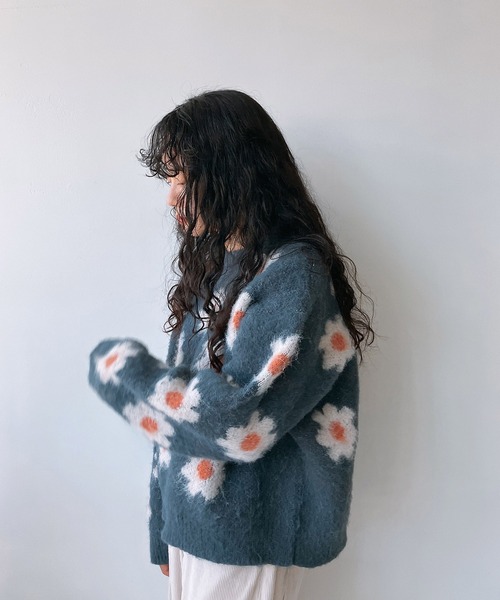 AS KNOW AS plus（アズノゥアズプラス）の「◎モヘアタッチ総花柄