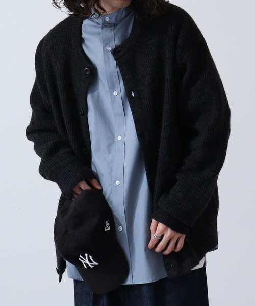 FUNALIVE（ファンアライブ）の「Beno ブロードビッグシルエットバンドカラーシャツ（シャツ/ブラウス・メンズ・ブルー/ブラック/ホワイト・M/L）」の2枚目の写真