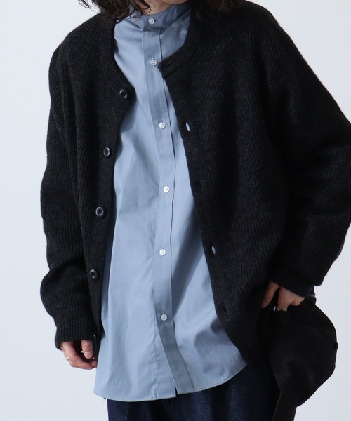 FUNALIVE（ファンアライブ）の「Beno ブロードビッグシルエットバンドカラーシャツ（シャツ/ブラウス・メンズ・ブルー/ブラック/ホワイト・M/L）」の14枚目の写真