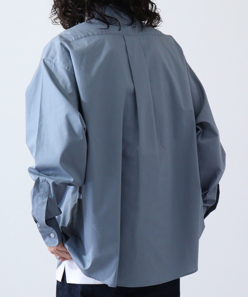 FUNALIVE（ファンアライブ）の「Beno ブロードビッグシルエットバンドカラーシャツ（シャツ/ブラウス・メンズ・ブルー/ブラック/ホワイト・M/L）」の19枚目の写真