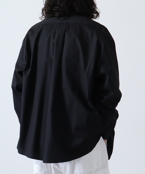 FUNALIVE（ファンアライブ）の「Beno ブロードビッグシルエットバンドカラーシャツ（シャツ/ブラウス・メンズ・ブルー/ブラック/ホワイト・M/L）」の12枚目の写真