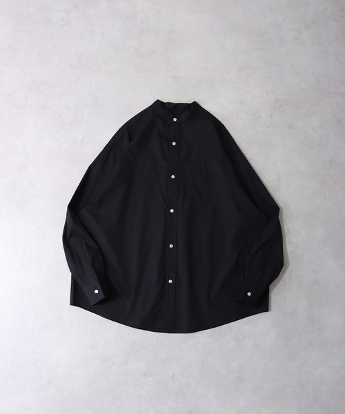 FUNALIVE（ファンアライブ）の「Beno ブロードビッグシルエットバンドカラーシャツ（シャツ/ブラウス・メンズ・ブルー/ブラック/ホワイト・M/L）」の22枚目の写真