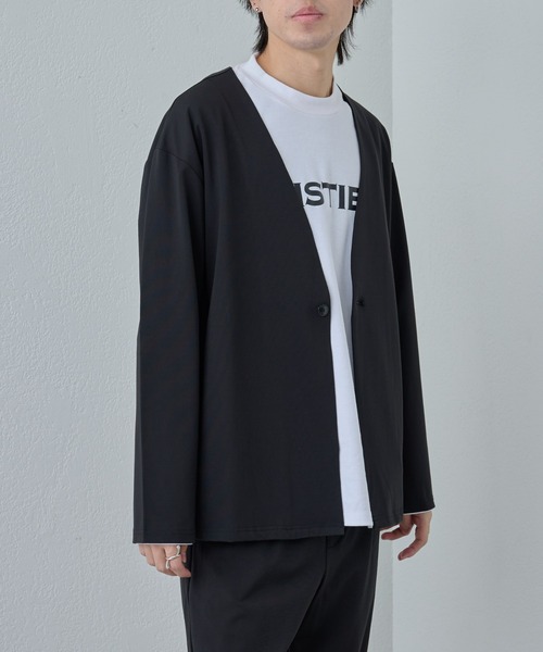 COLONY 2139（コロニートゥーワンスリーナイン）の「コンフォートノーカラージャケット（ノーカラージャケット・メンズ・ブラック/ネイビー・LARGE/MEDIUM/X-LARGE）」の4枚目の写真