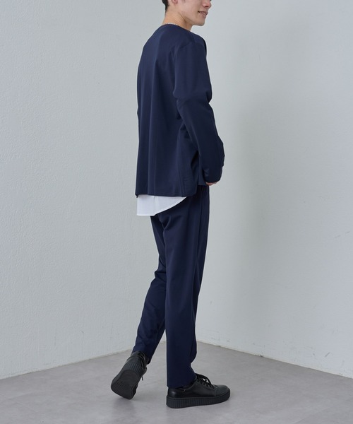 COLONY 2139（コロニートゥーワンスリーナイン）の「コンフォートノーカラージャケット（ノーカラージャケット・メンズ・ブラック/ネイビー・LARGE/MEDIUM/X-LARGE）」の20枚目の写真