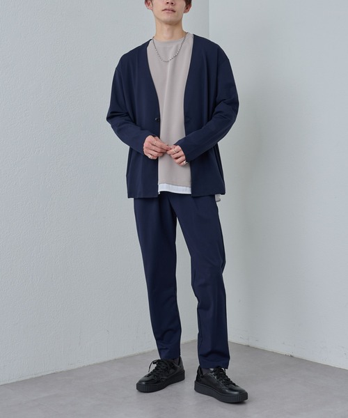 COLONY 2139（コロニートゥーワンスリーナイン）の「コンフォートノーカラージャケット（ノーカラージャケット・メンズ・ブラック/ネイビー・LARGE/MEDIUM/X-LARGE）」の17枚目の写真