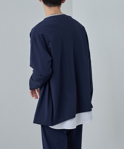 COLONY 2139（コロニートゥーワンスリーナイン）の「コンフォートノーカラージャケット（ノーカラージャケット・メンズ・ブラック/ネイビー・LARGE/MEDIUM/X-LARGE）」の9枚目の写真