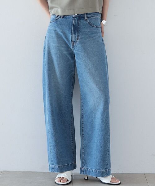 GALLEST（ギャレスト）の「ワイドデニムパンツ（デニムパンツ・レディース・アイボリー/ライトブルー/グレー・40/38/36）」の3枚目の写真