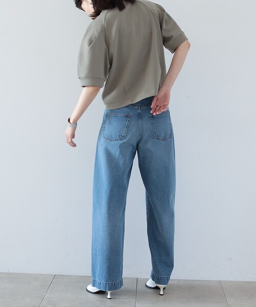 GALLEST（ギャレスト）の「ワイドデニムパンツ（デニムパンツ・レディース・アイボリー/ライトブルー/グレー・40/38/36）」の6枚目の写真